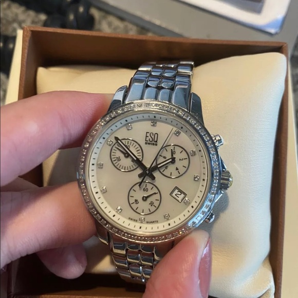 ESQ by Movado Womens Watch Diamond Bezel Mother Of Pearl - Picture 6 of 6